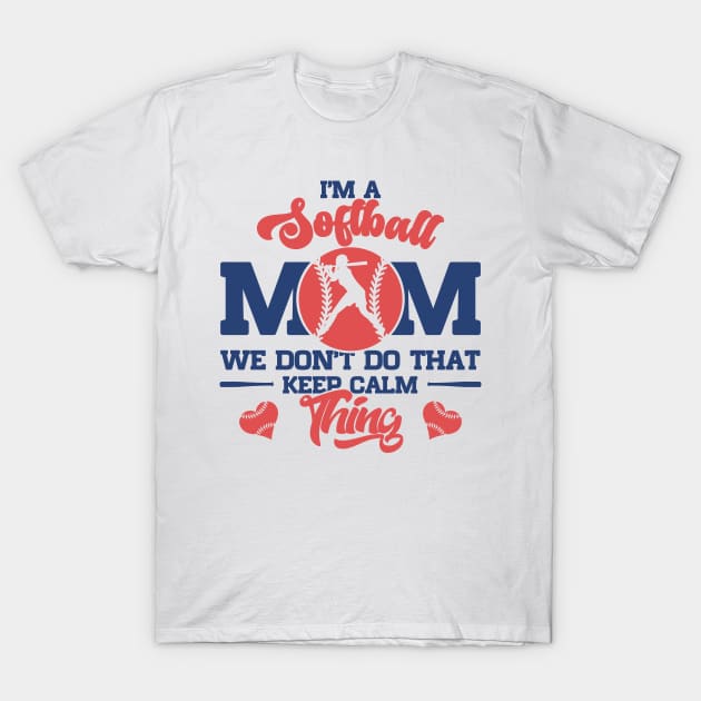 Softball Mom T-Shirt by Etopix